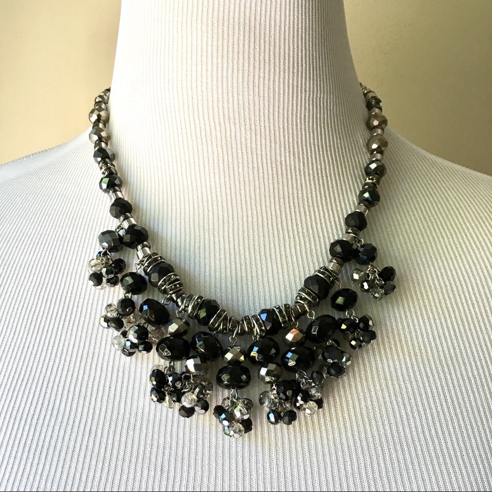 Talbots Bead Chandelier Necklace EUC